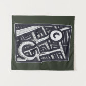 穴を開ける？ タペストリー (正面(横))