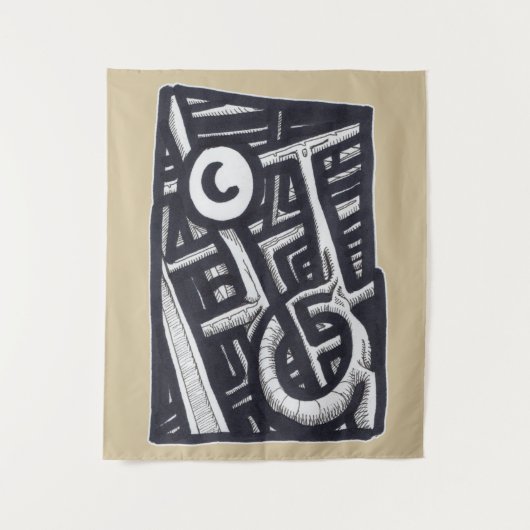 穴を開ける？ タペストリー (正面)