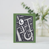 穴を開ける？ ポストカード (スタンド正面)