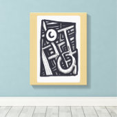 穴を開ける？（透明度なし） キャンバスプリント (インサイチュ (ウッドフロア))