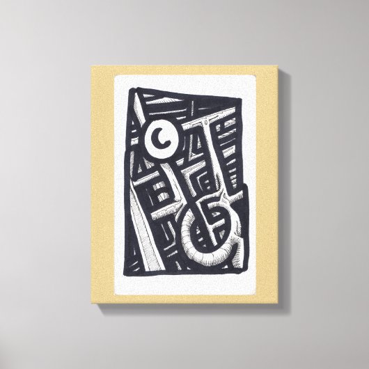 穴を開ける？（透明度なし） キャンバスプリント (正面)