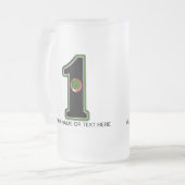 穴を1つにカスタマイズ可能 フロストグラスビールジョッキ (正面左)