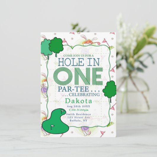 穴インOne Par-Tee誕生祝い5 招待状 (スタンド正面)