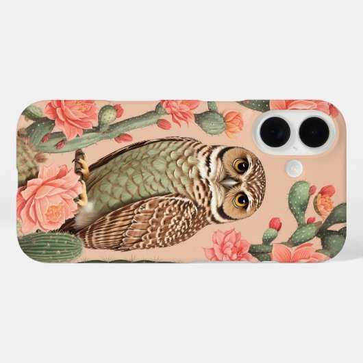 穴エレガント掘りフクロウ Case-Mate iPhoneケース (裏面 (横))