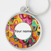 穴カラフルテクスチャ キーホルダー (正面)