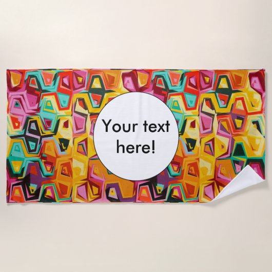穴カラフルテクスチャ ビーチタオル (正面)
