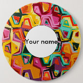 穴カラフルテクスチャ 缶バッジ (正面)