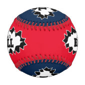 穴パーソナライズされたを開けた野球の球贈り物 野球ボール (裏面)