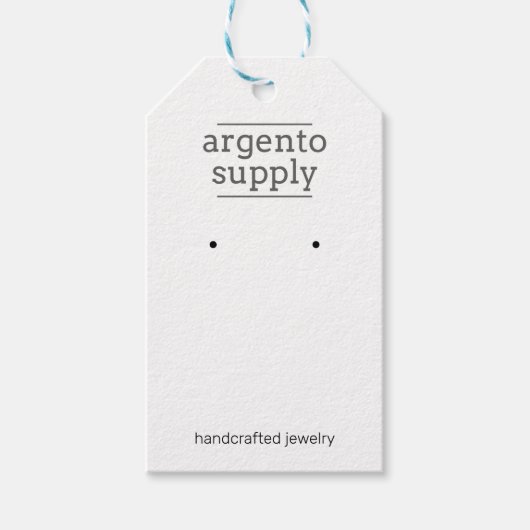 穴付きカスタマイズ可能つるなイヤリングカード ギフトタグ (正面)