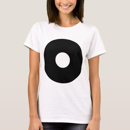 穴付き円02 Tシャツ (正面)