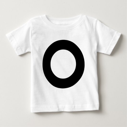 穴付き円 ベビーTシャツ (正面)
