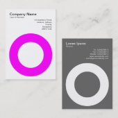 穴付き円 – マゼンタ 名刺 (正面/裏面)