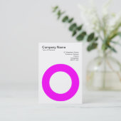穴付き円 – マゼンタ 名刺 (スタンド正面)
