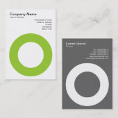 穴付き円 – 火星の緑 名刺 (正面/裏面)