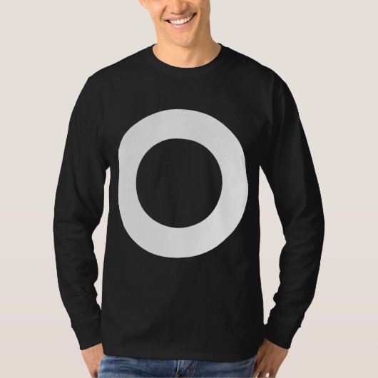 穴付き円 – 白 Tシャツ (正面)