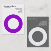 穴付き円 – 紫 名刺 (正面/裏面)