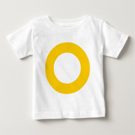 穴付き円 – 色 ベビーTシャツ (正面)