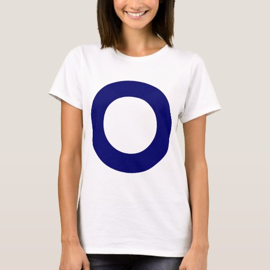 穴付き円 – 色 Tシャツ (正面)