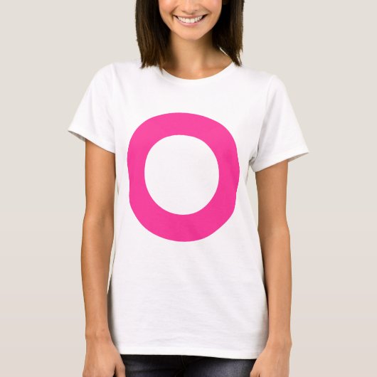 穴付き円 – 色 Tシャツ (正面)