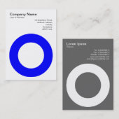 穴付き円 – 青 名刺 (正面/裏面)