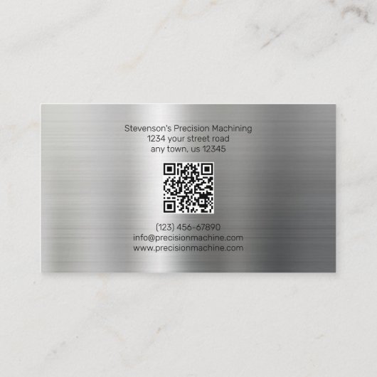 穴加工とメタルファブ 名刺 (裏面)