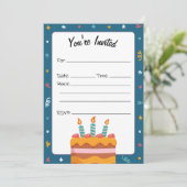 穴埋めバースデー招待状 招待状 (スタンド正面)