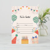 穴埋めバースデー招待状 招待状 (スタンド正面)