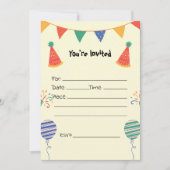 穴埋めバースデー招待状 招待状 (正面)