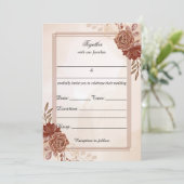穴埋め式 フローラル ウェディング インビテーション (スタンド正面)