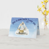 穴子のイエスはクリスマスを折った カード (黄色い花)