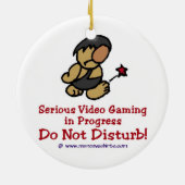 穴居人のビデオゲーム セラミックオーナメント (裏面)