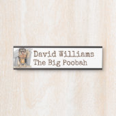 穴居人のボスのテーマのドアの名札 サインプレート (正面)