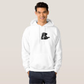 穴居人のライダーのフード付きスウェットシャツh パーカ (正面フル)