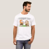 穴居人の反対できる親指の軍隊の適用 Tシャツ (正面フル)