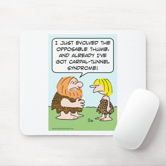 穴居人の反対できる親指のcarpalトンネルシンドローム マウスパッド (マウス)