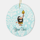 穴居人; かわいい セラミックオーナメント (左)