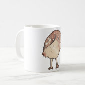 穴居型フクロウの芸術 コーヒーマグカップ (正面左)
