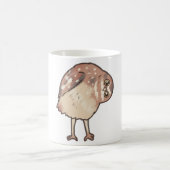 穴居型フクロウの芸術 コーヒーマグカップ (中央)