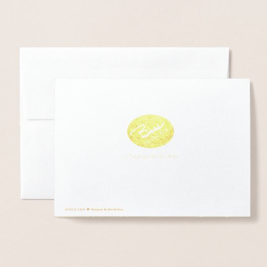 穴居式フクロウの休日 箔カード (裏面封筒付き)