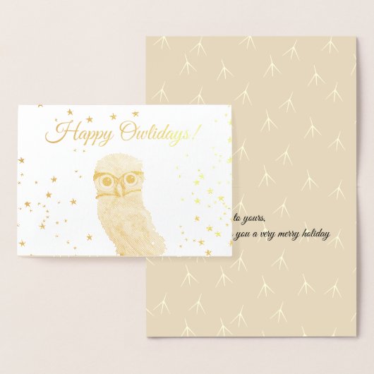 穴居式フクロウの休日 箔カード (ディスプレー)