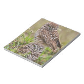 穴居性フクロウ、アテナイ、サンゴ岬 ノートパッド (回転)