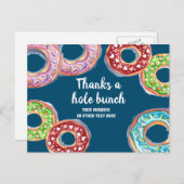 穴感謝していドーナツパーソナライズされた ポストカード (正面/裏面)