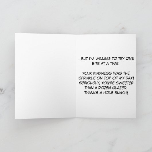 穴感謝してい束を甘くする サンキューカード (内部)