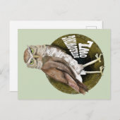 穴掘りフクロウシュコ ポストカード (正面/裏面)