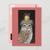 穴掘りフクロウ葉書をペドロする ポストカード (正面/裏面)