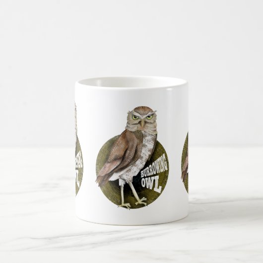 穴掘りフクロウ コーヒーマグカップ (中央)