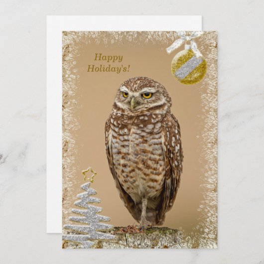 穴掘りフクロムクリスマスカード シーズンカード (正面/裏面)