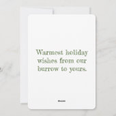 穴掘りフクロムクリスマスカード シーズンカード (裏面)