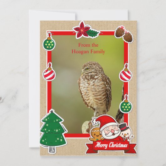 穴掘りフクロムクリスマスカード シーズンカード (正面)