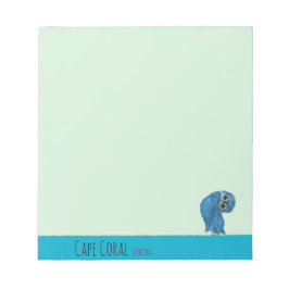 穴掘り絵画フクロウ岬サンゴFL ノートパッド